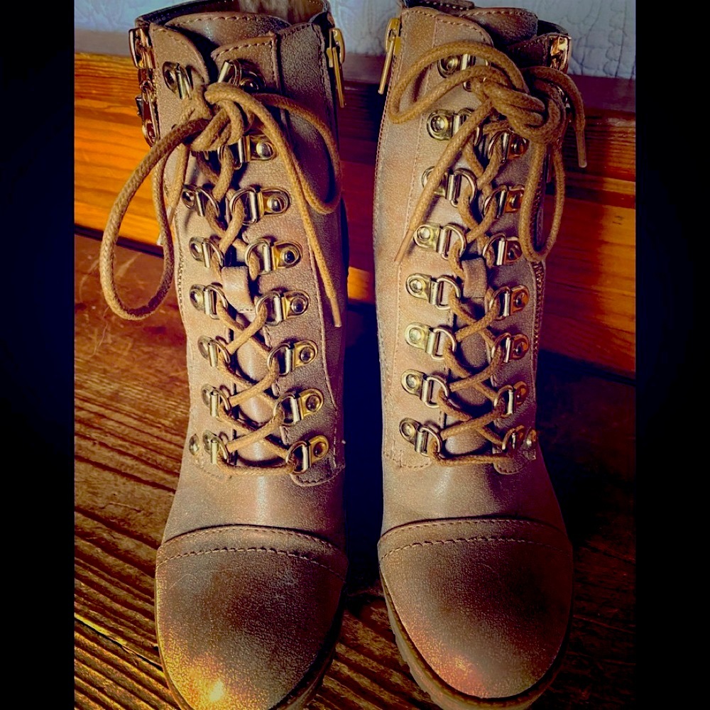 G by Guess Lace Up & Buckle Boots